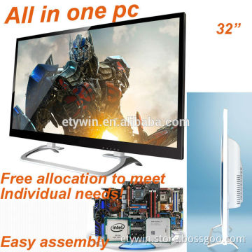 Gaming all in one w/o computer part gaming computer 32" LED monitor all in one pc built-in all in one barebone pc